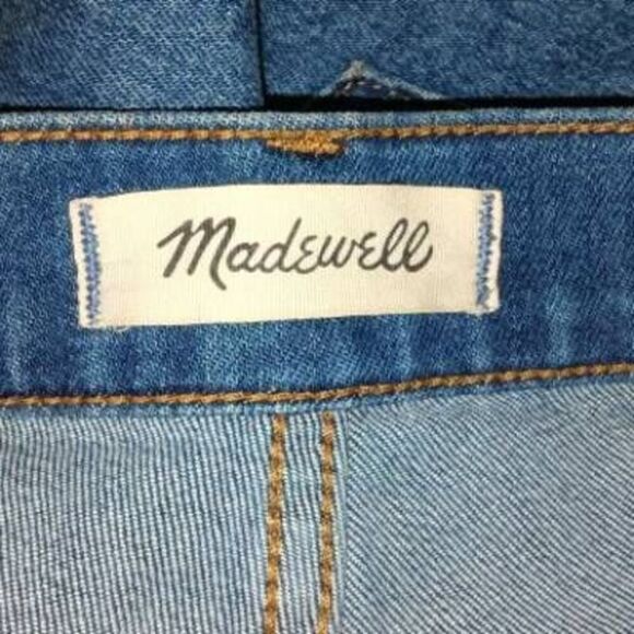 Perfect Vintage Crop Jeans Sz 25 Madewell Blue Stretch Denim High Rise Blue - Picture 6 of 9